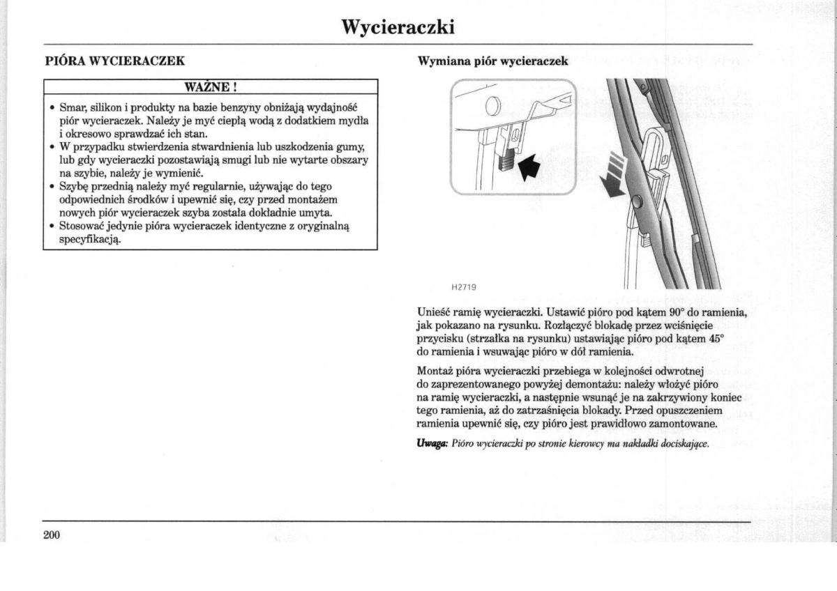 Rover 75 instrukcja obslugi / page 200