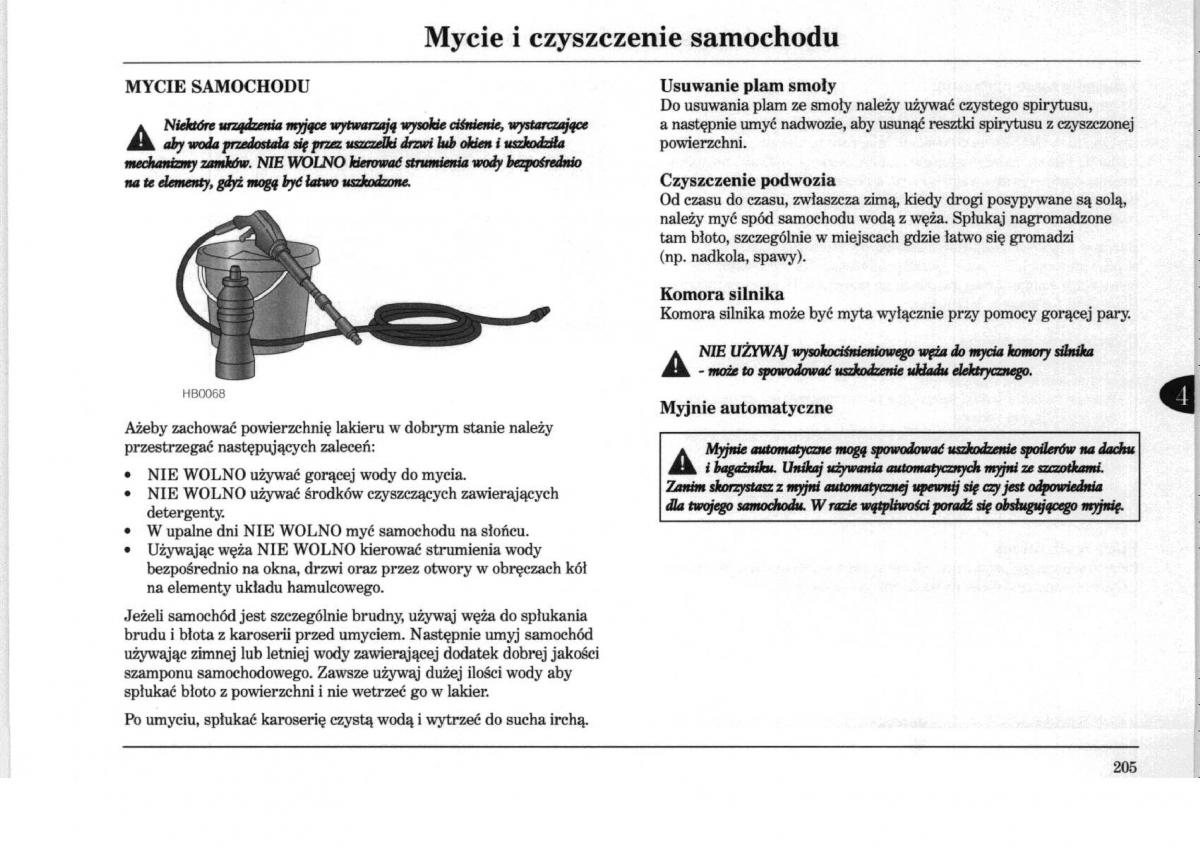 Rover 75 instrukcja obslugi / page 205