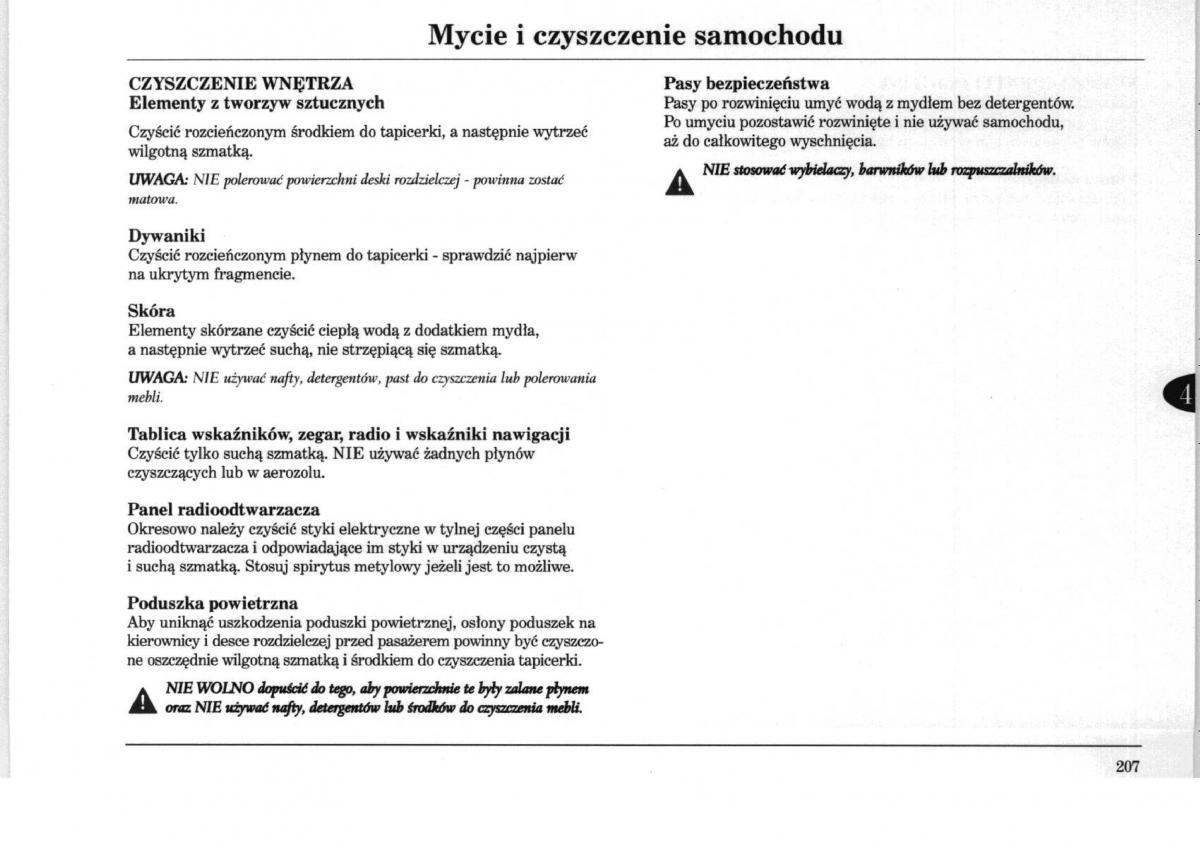 Rover 75 instrukcja obslugi / page 207