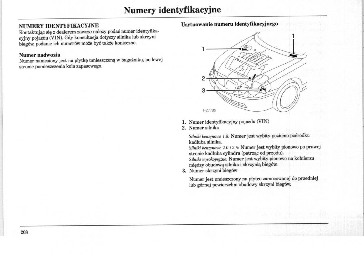 Rover 75 instrukcja obslugi / page 208