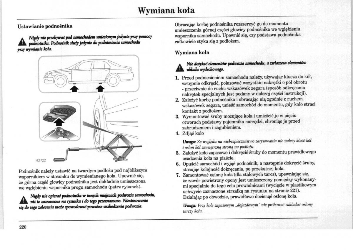 Rover 75 instrukcja obslugi / page 220