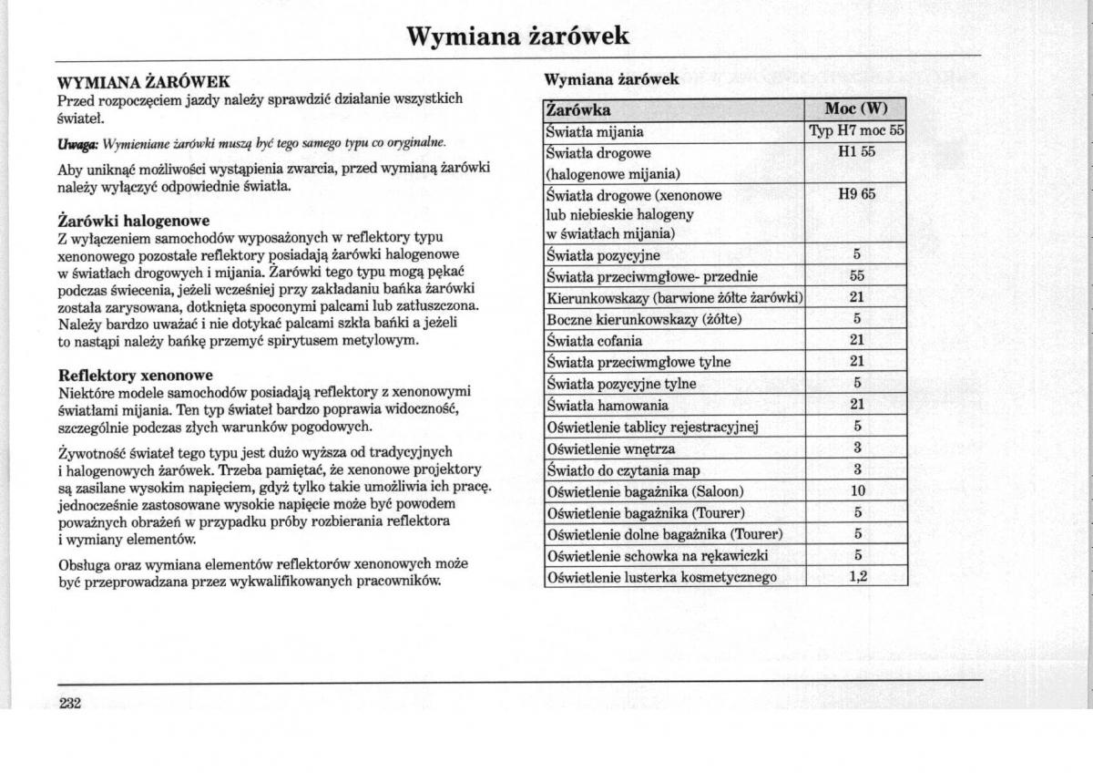 Rover 75 instrukcja obslugi / page 232