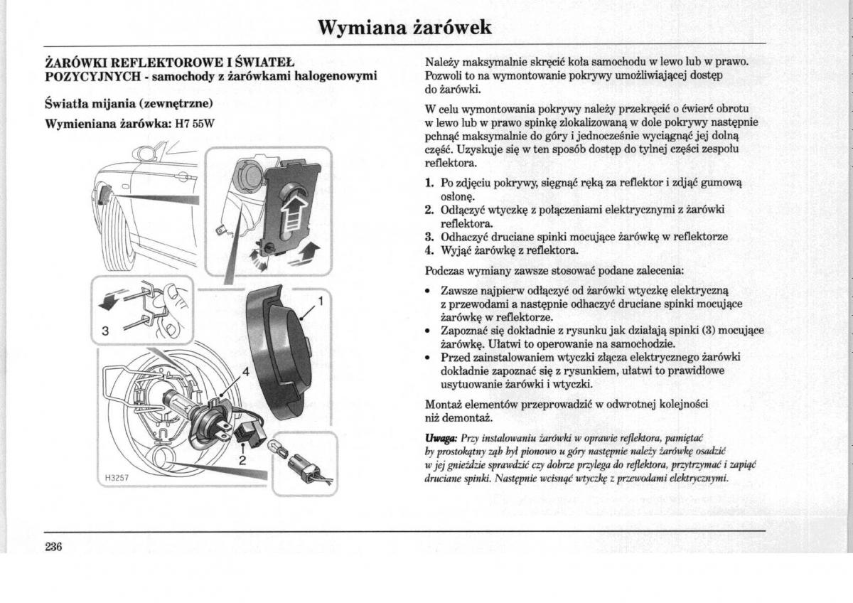 Rover 75 instrukcja obslugi / page 236