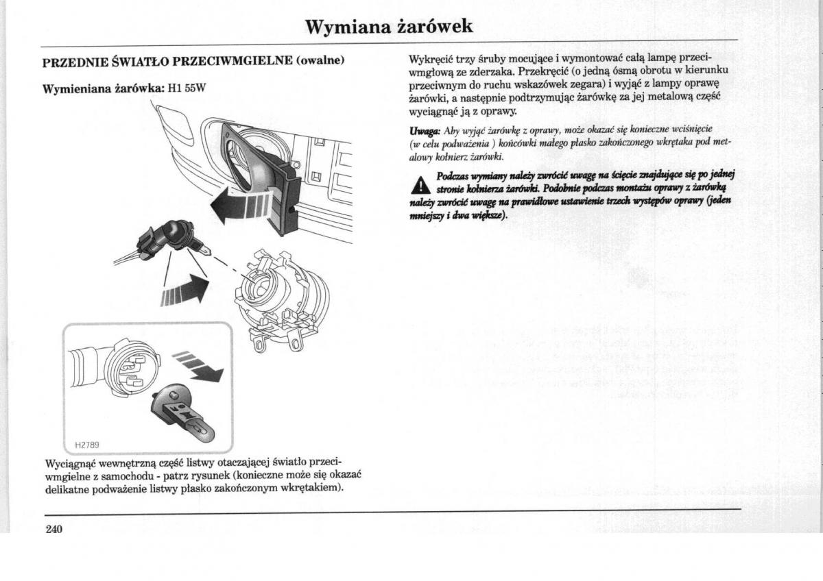 Rover 75 instrukcja obslugi / page 240