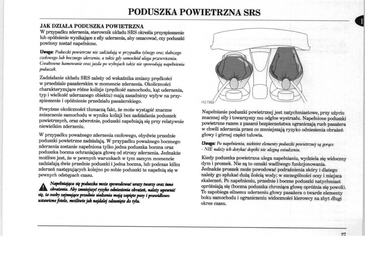 Rover 75 instrukcja obslugi / page 27