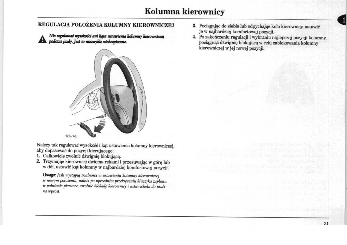 Rover 75 instrukcja obslugi / page 31