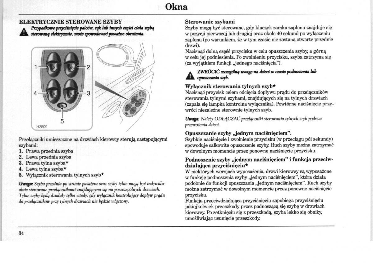 Rover 75 instrukcja obslugi / page 34