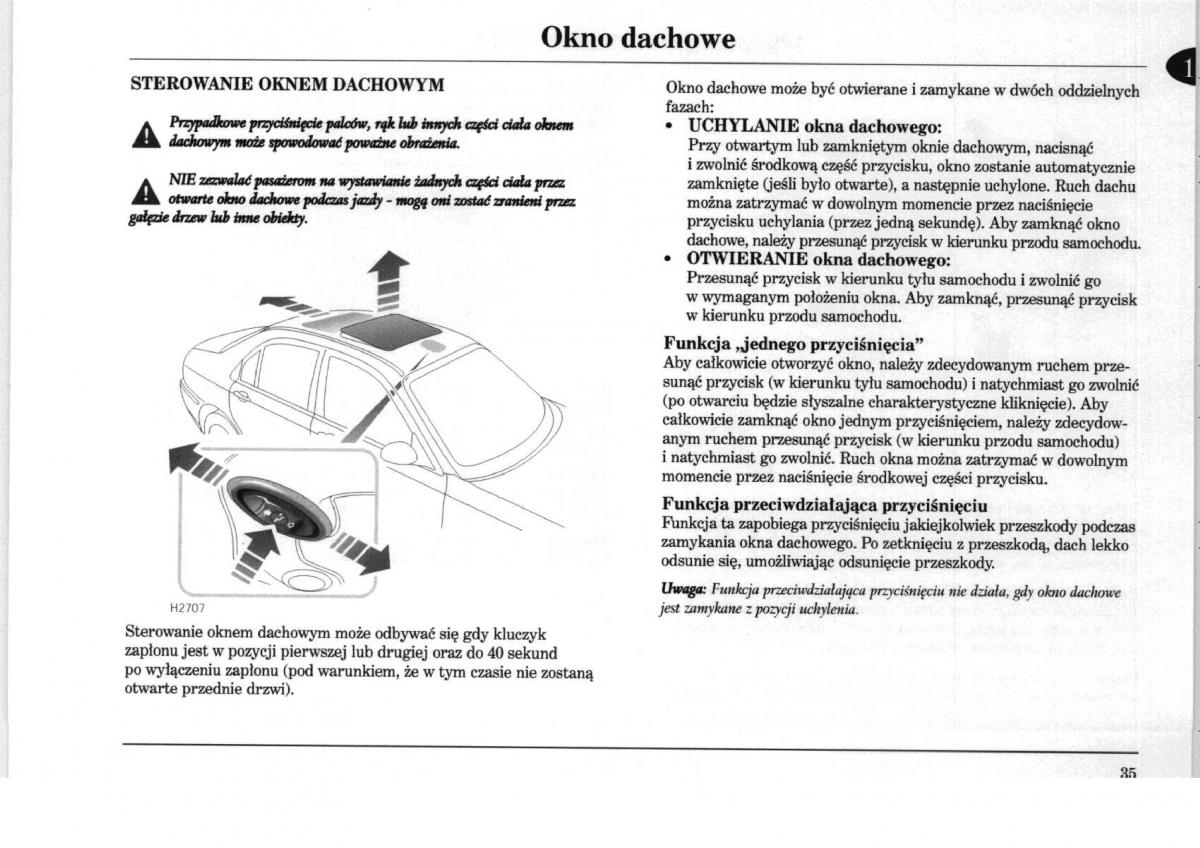 Rover 75 instrukcja obslugi / page 35