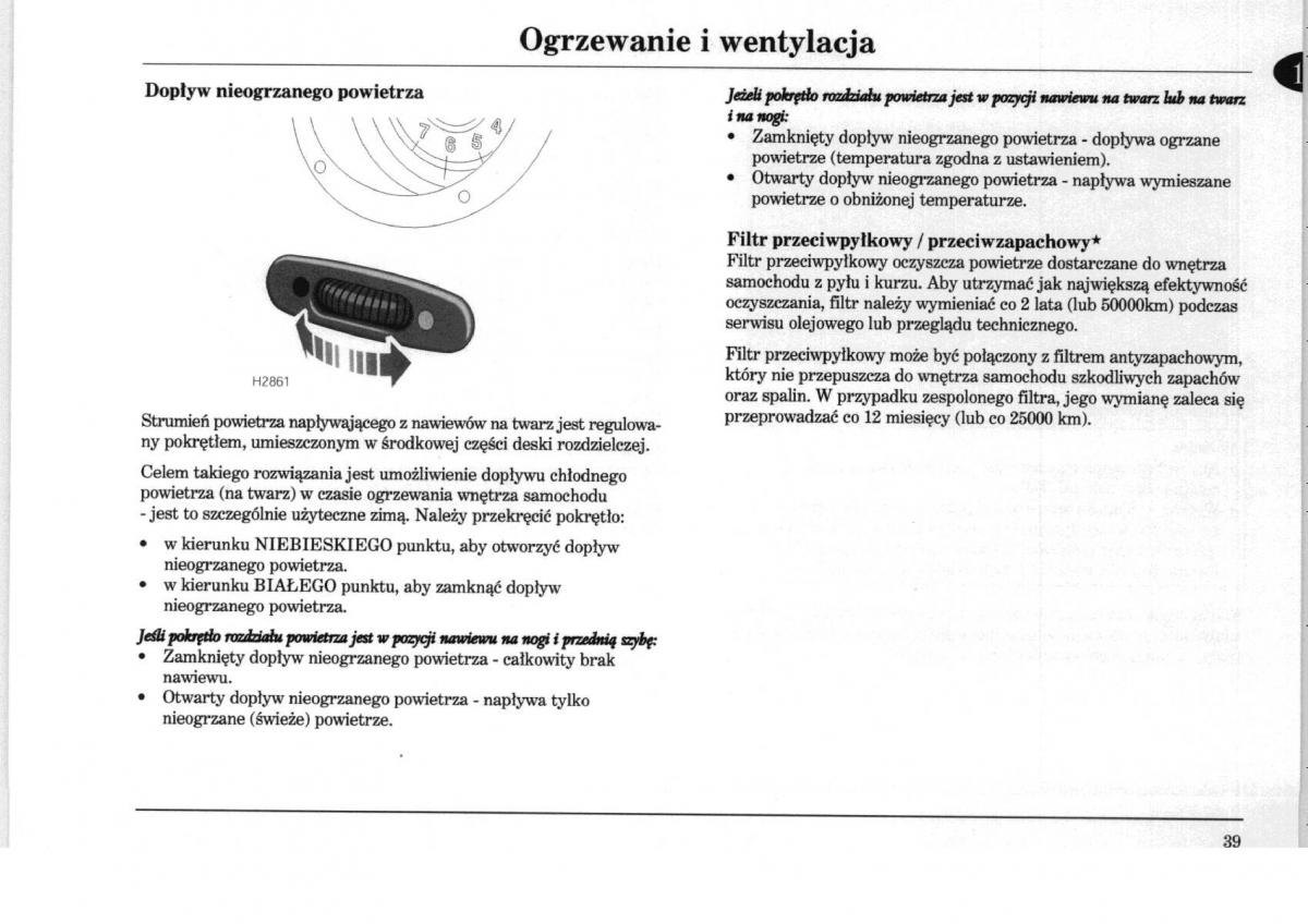 Rover 75 instrukcja obslugi / page 39