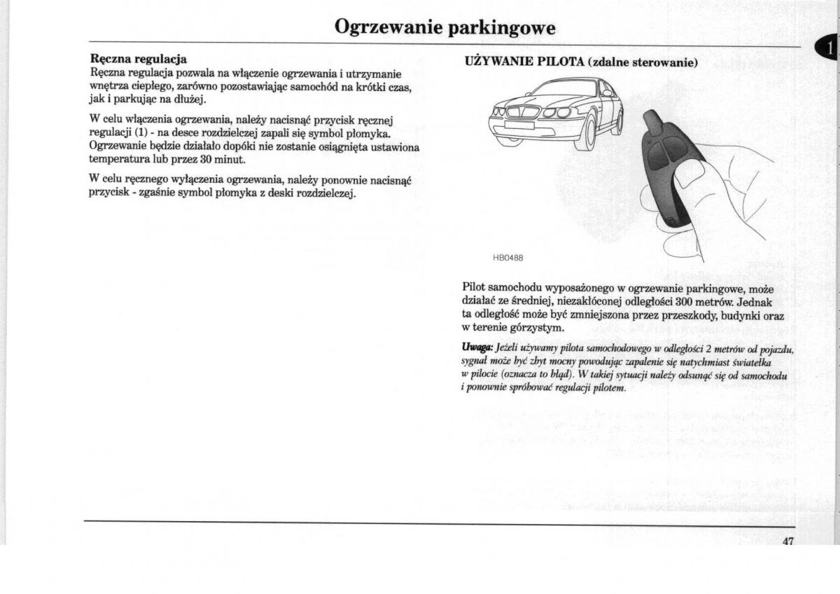 Rover 75 instrukcja obslugi / page 47