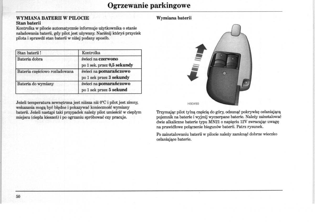 Rover 75 instrukcja obslugi / page 50