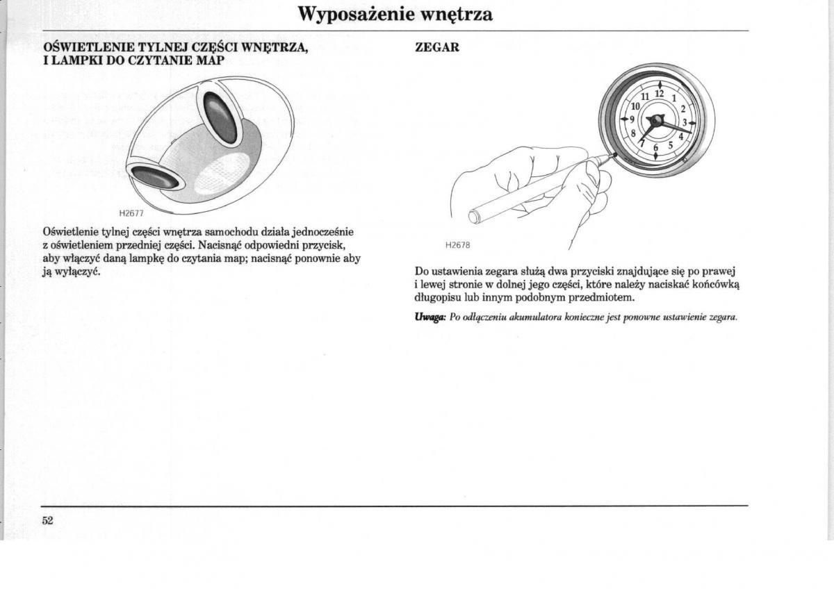 Rover 75 instrukcja obslugi / page 52