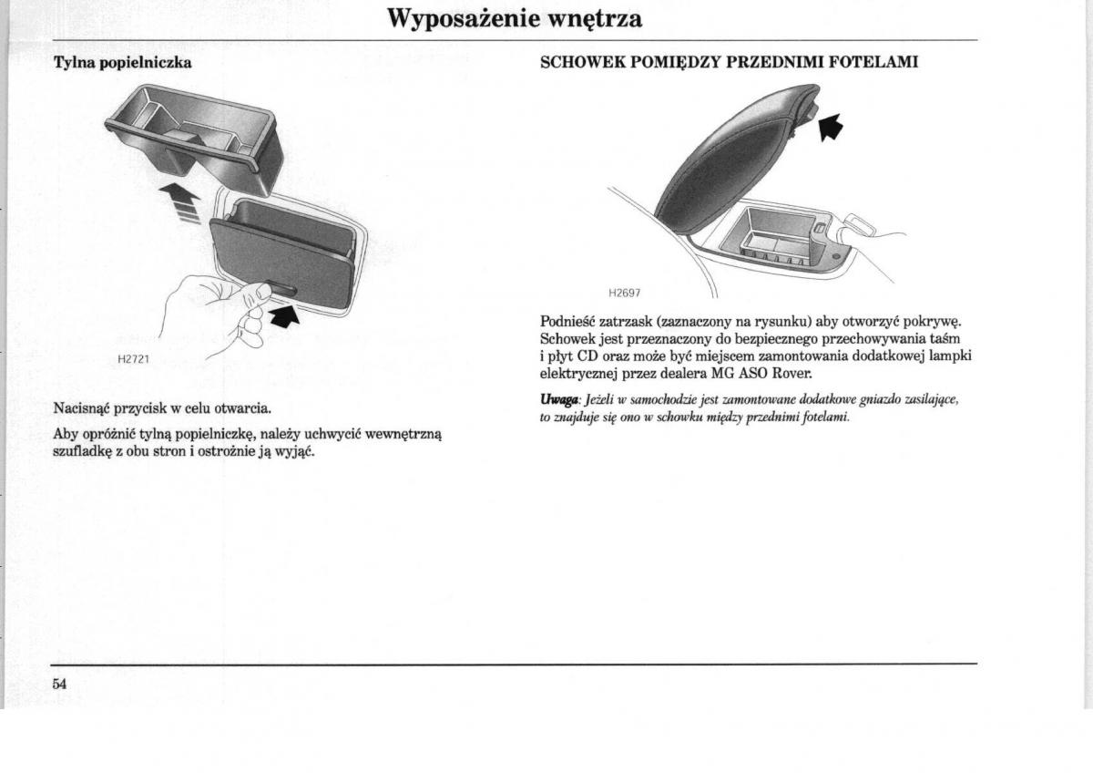 Rover 75 instrukcja obslugi / page 54