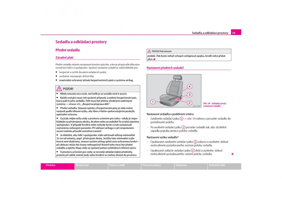 Skoda Octavia I 1 navod k obsludze / page 60