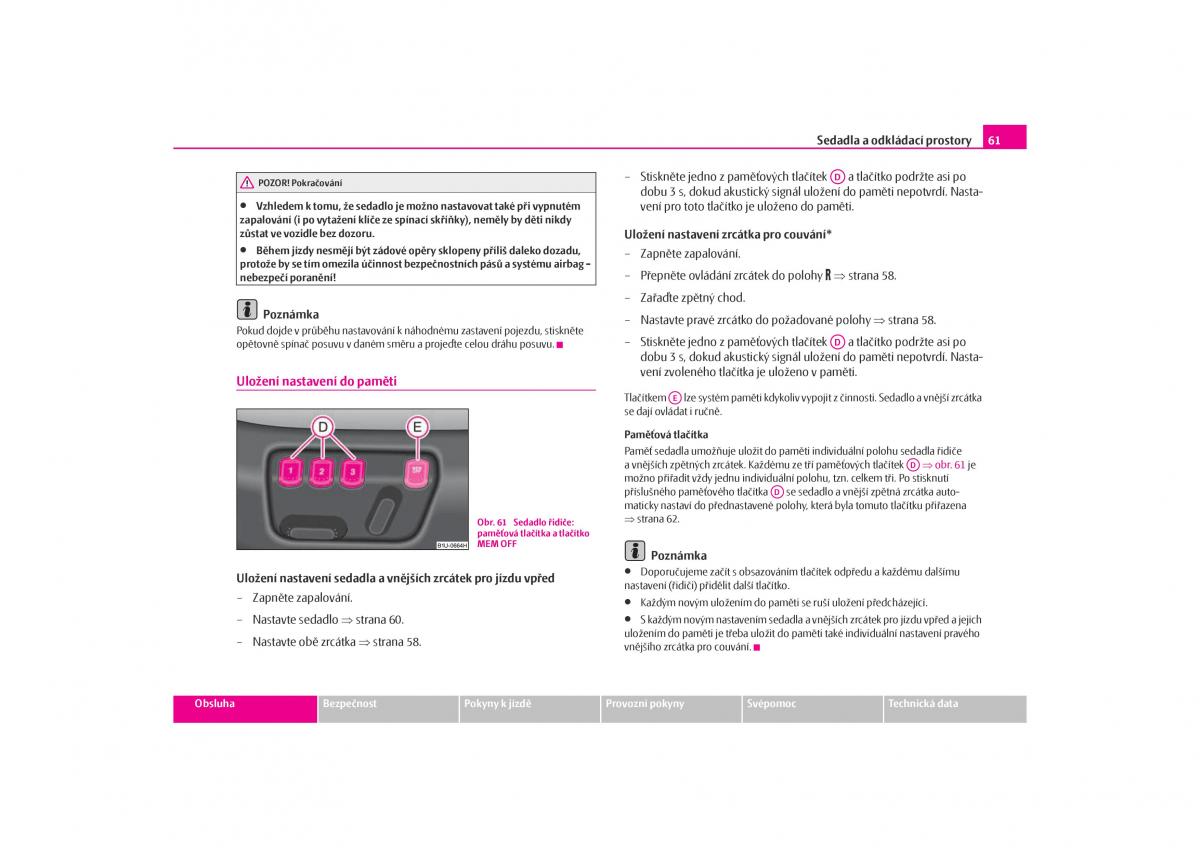 Skoda Octavia I 1 navod k obsludze / page 62