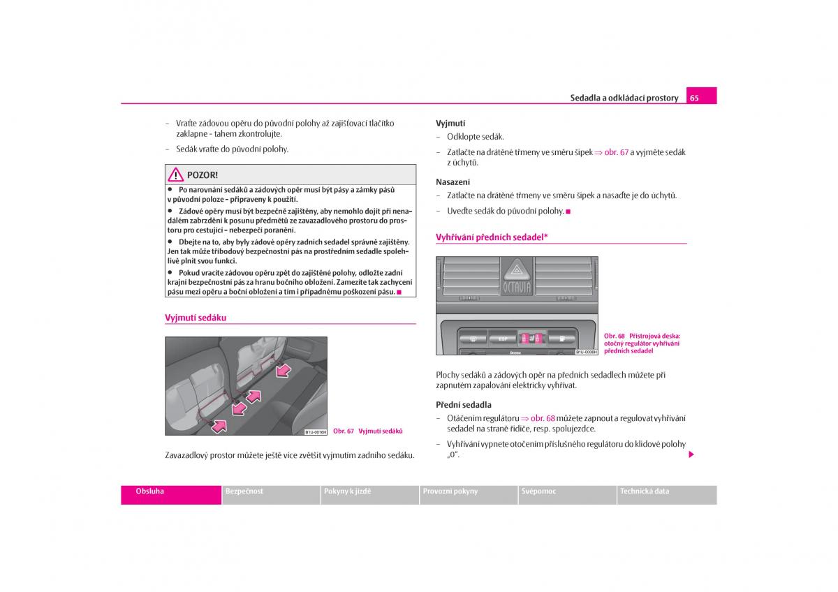 Skoda Octavia I 1 navod k obsludze / page 66