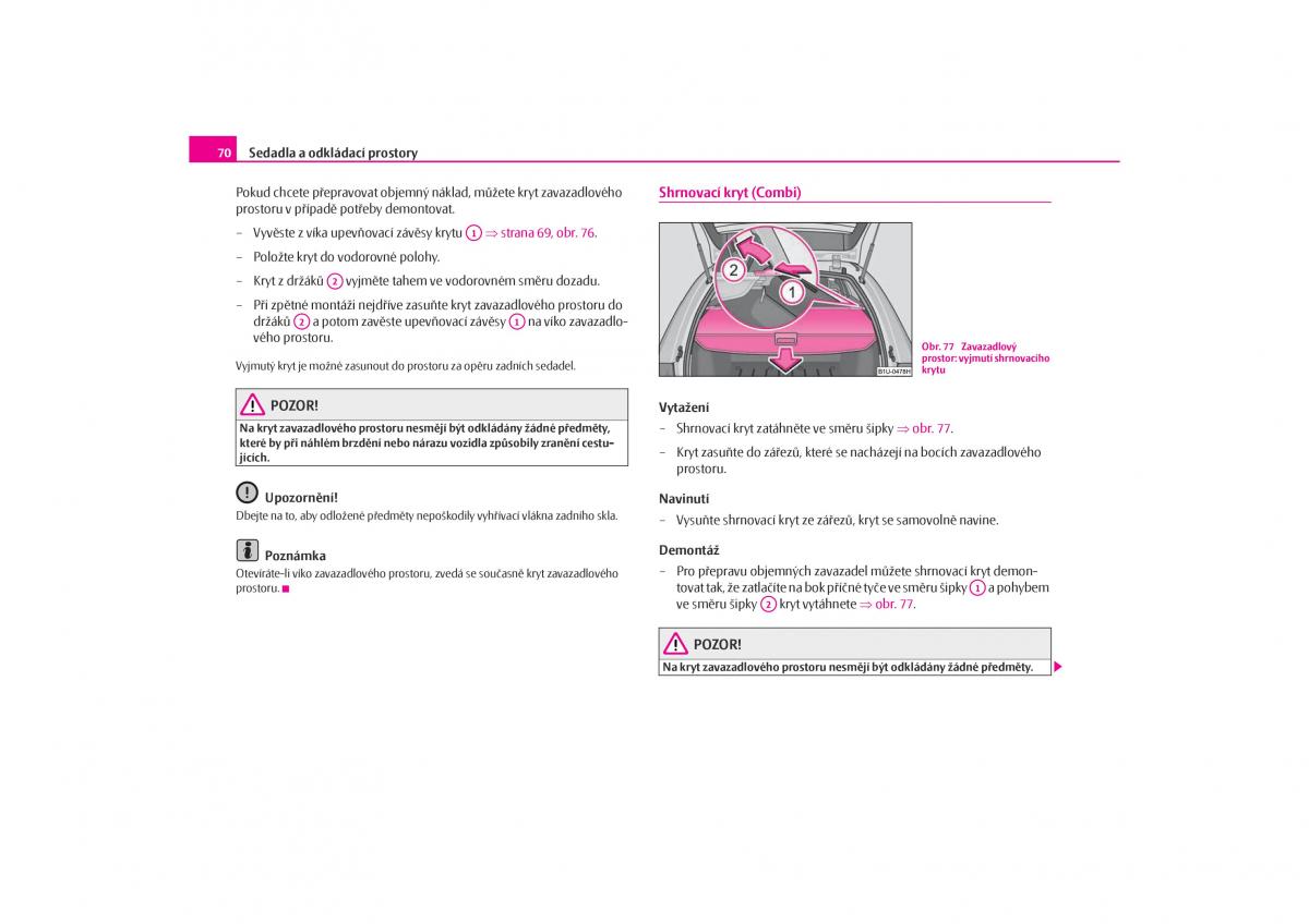 Skoda Octavia I 1 navod k obsludze / page 71