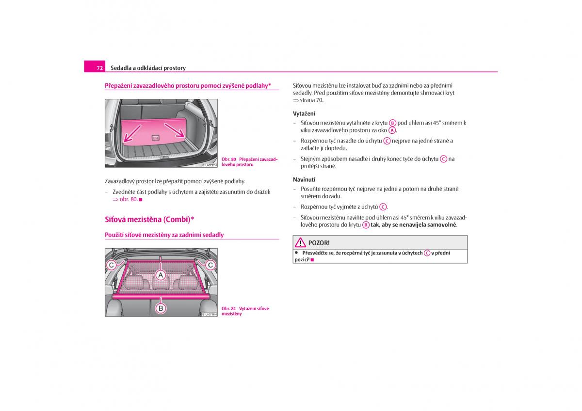 Skoda Octavia I 1 navod k obsludze / page 73