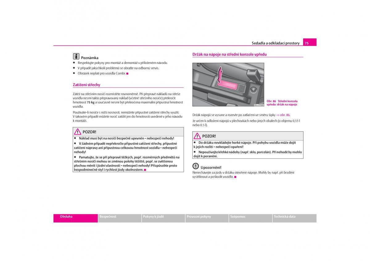 Skoda Octavia I 1 navod k obsludze / page 76