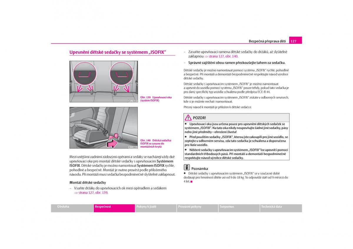 Skoda Octavia I 1 navod k obsludze / page 128