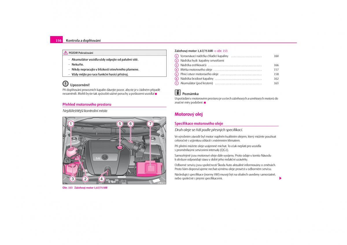 Skoda Octavia I 1 navod k obsludze / page 157