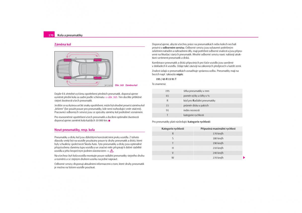 Skoda Octavia I 1 navod k obsludze / page 171