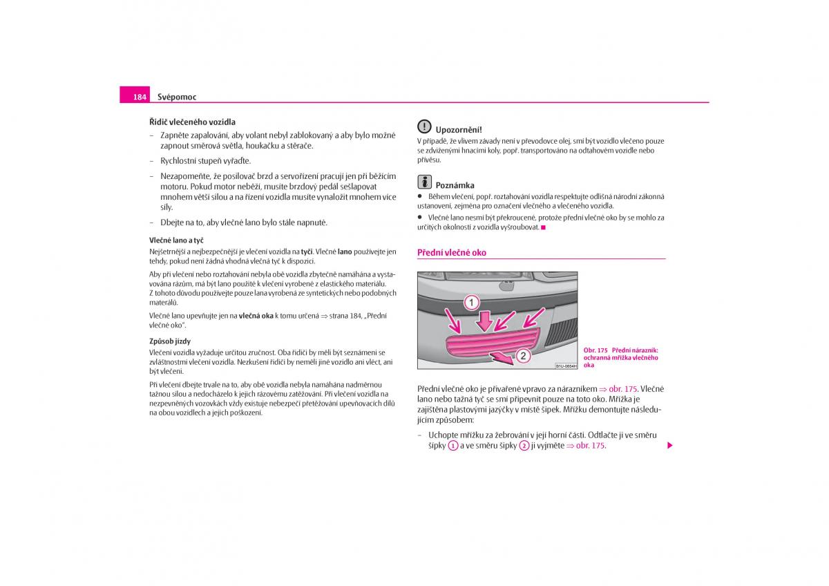 Skoda Octavia I 1 navod k obsludze / page 185