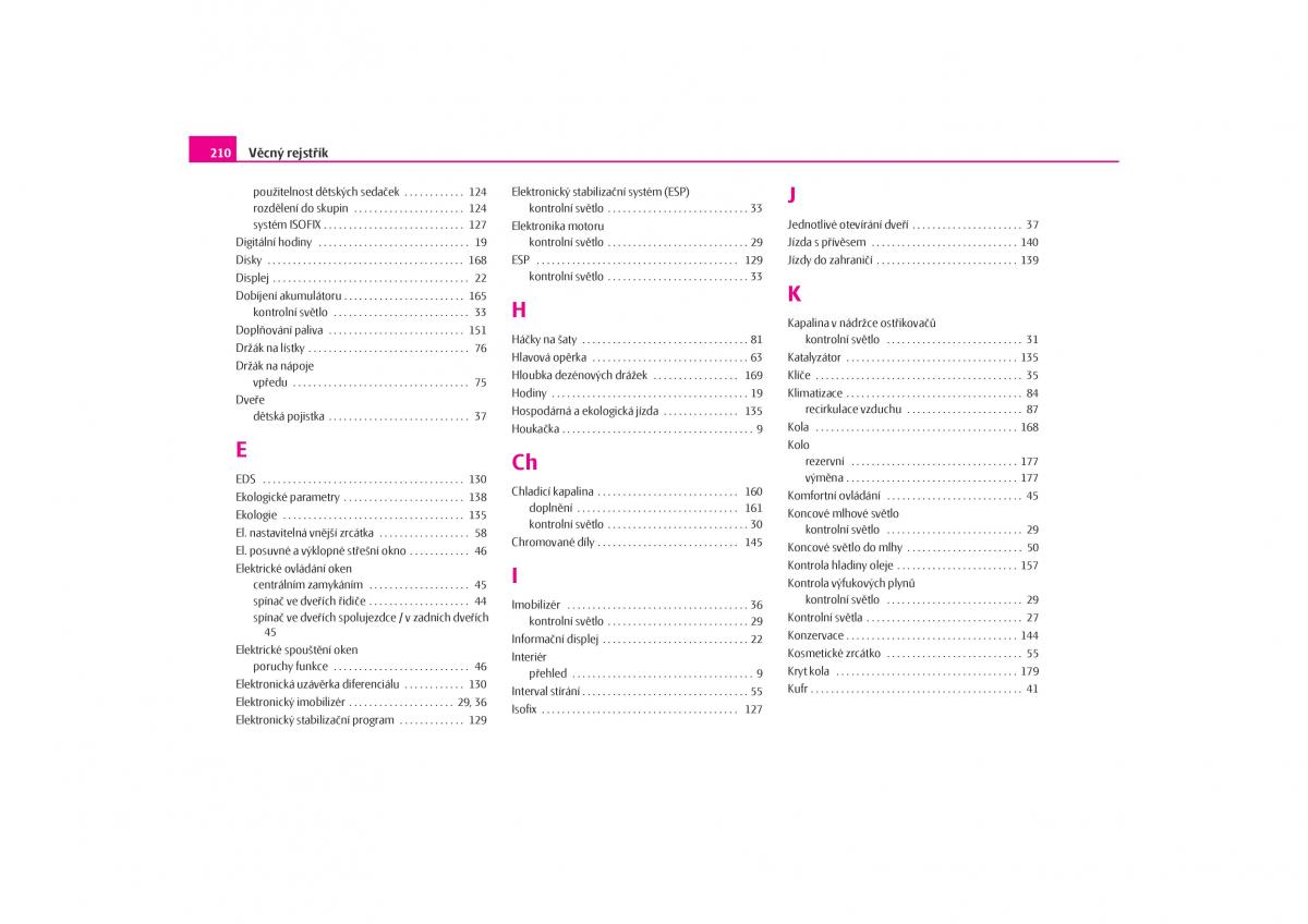 Skoda Octavia I 1 navod k obsludze / page 211