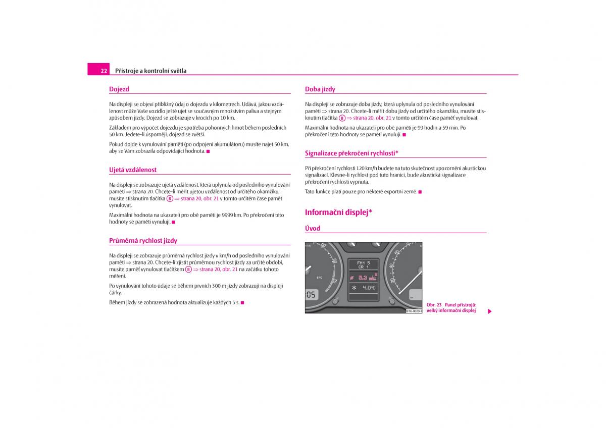 Skoda Octavia I 1 navod k obsludze / page 23