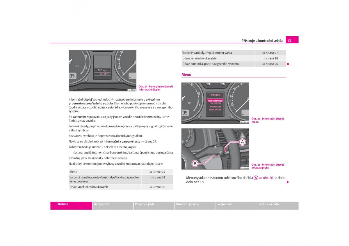 Skoda Octavia I 1 navod k obsludze / page 24