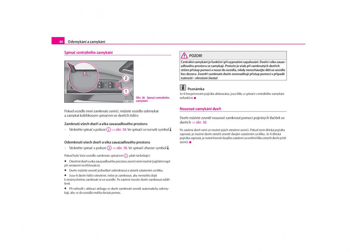 Skoda Octavia I 1 navod k obsludze / page 41