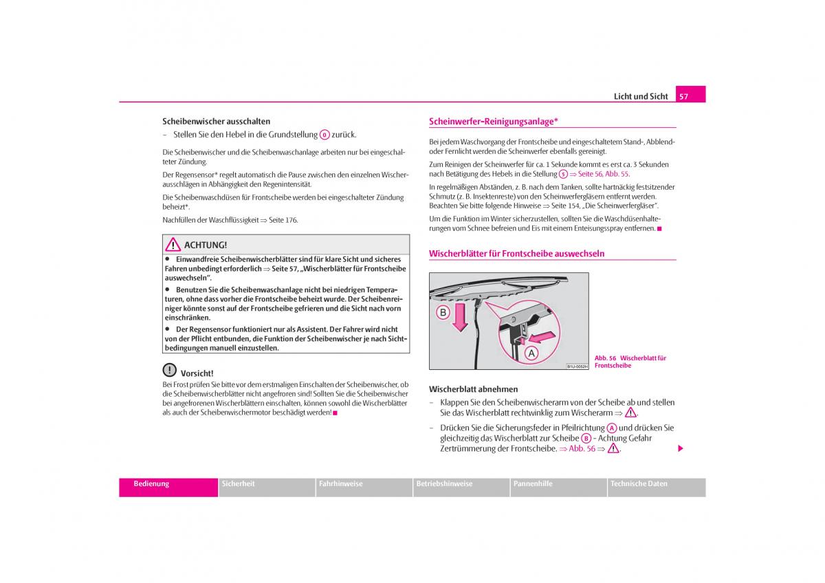 Skoda Octavia I 1 Handbuch / page 58