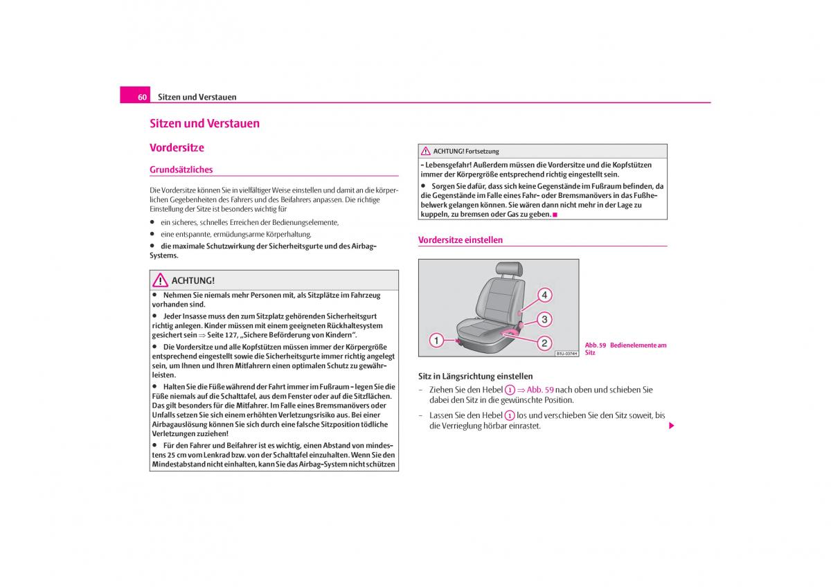 Skoda Octavia I 1 Handbuch / page 61