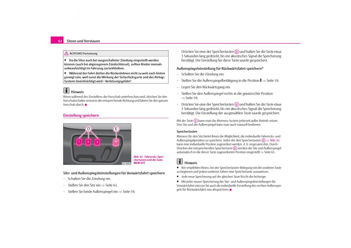 Skoda Octavia I 1 Handbuch / page 63