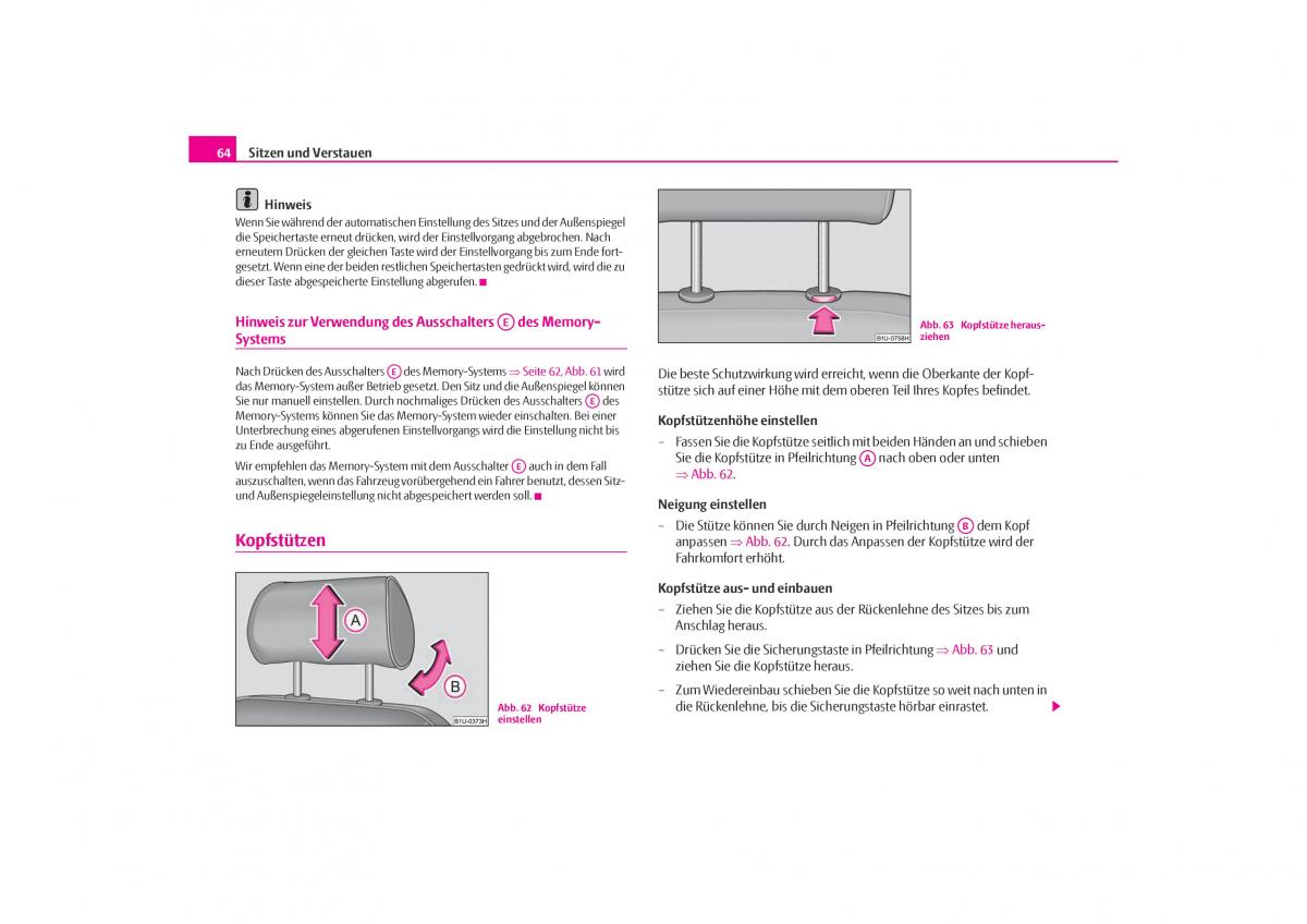 Skoda Octavia I 1 Handbuch / page 65