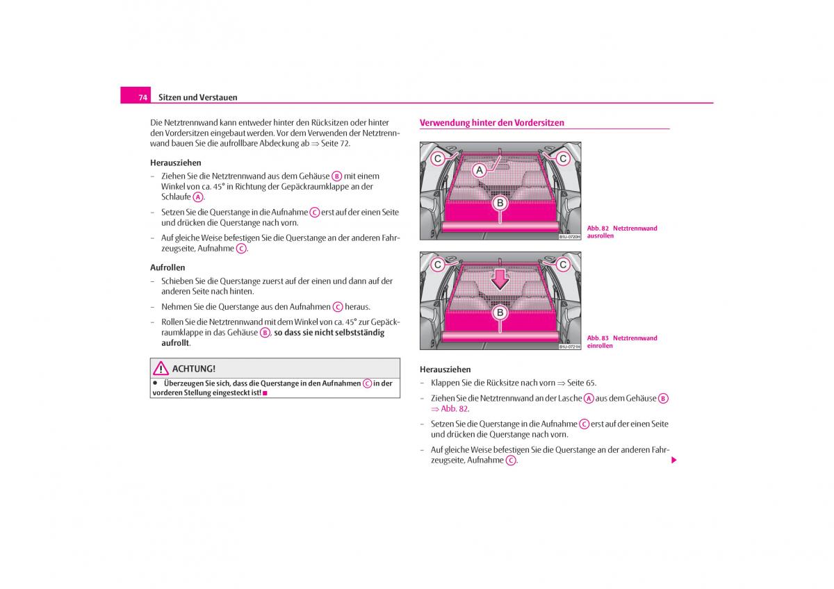 Skoda Octavia I 1 Handbuch / page 75