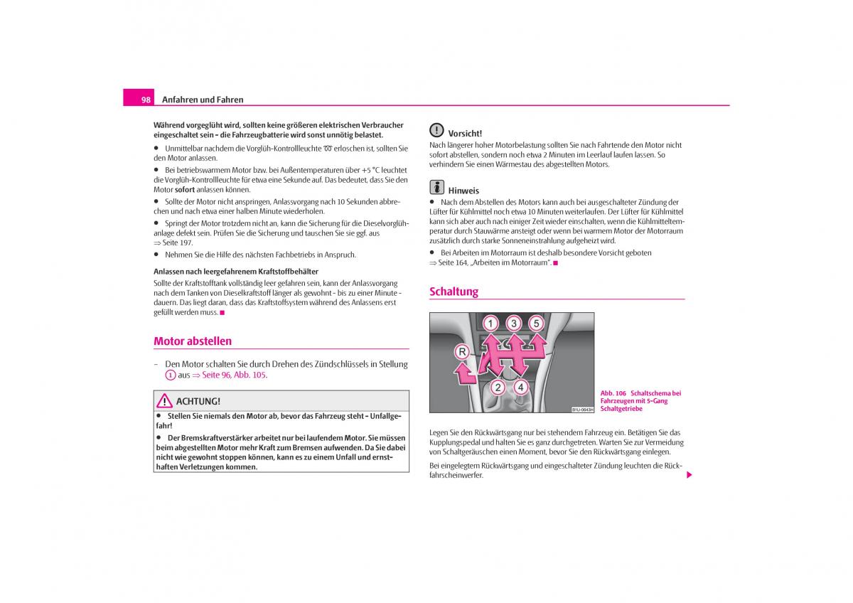 Skoda Octavia I 1 Handbuch / page 99