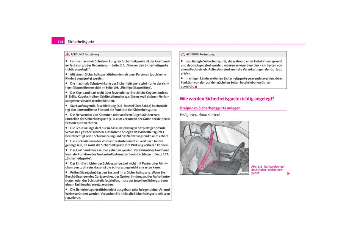 Skoda Octavia I 1 Handbuch / page 115