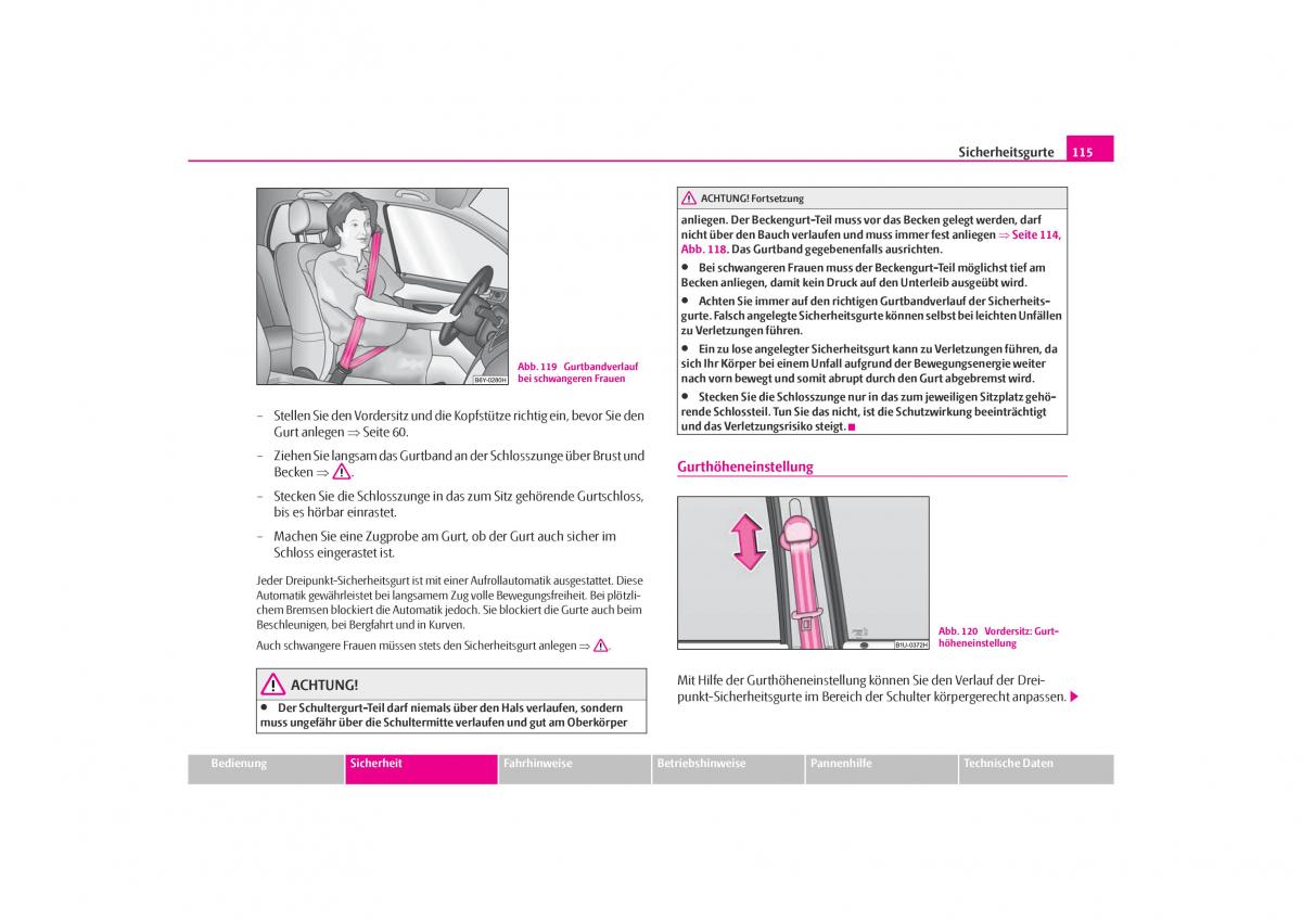 Skoda Octavia I 1 Handbuch / page 116