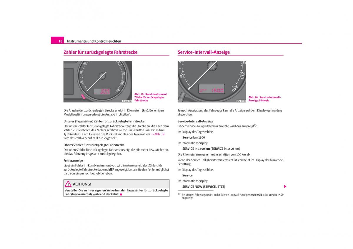 Skoda Octavia I 1 Handbuch / page 19