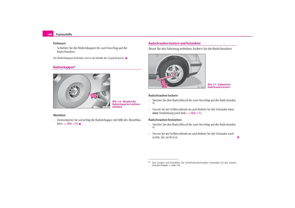 Skoda Octavia I 1 Handbuch / page 191