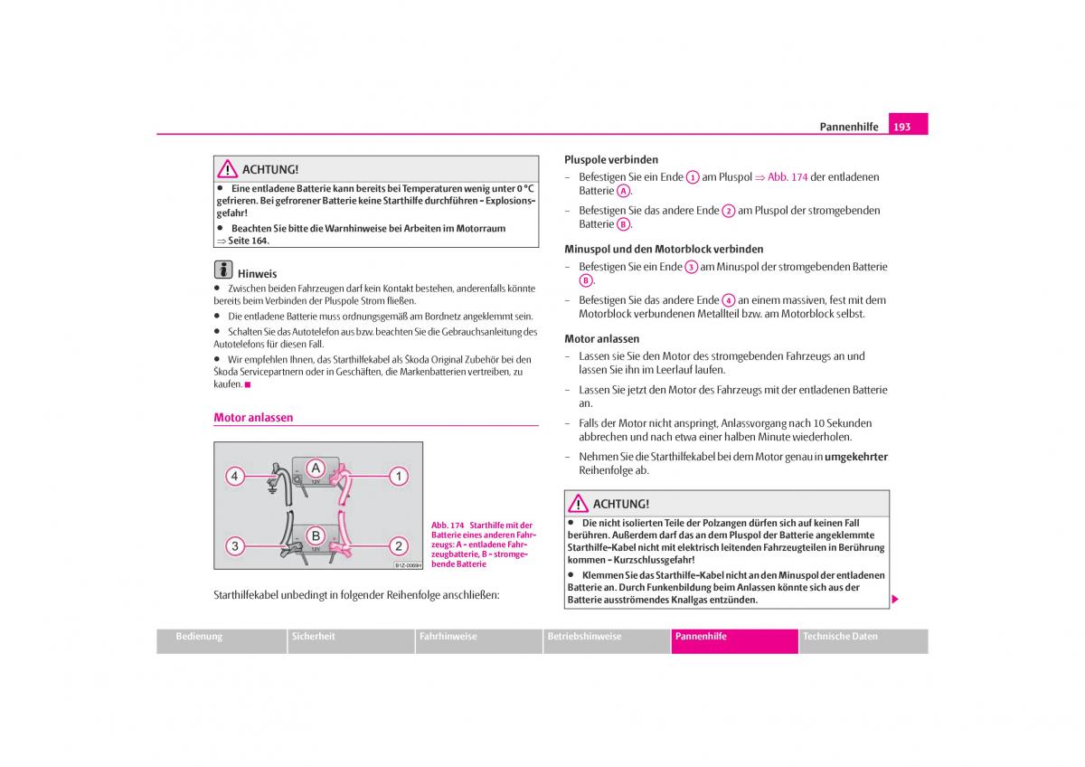 Skoda Octavia I 1 Handbuch / page 194