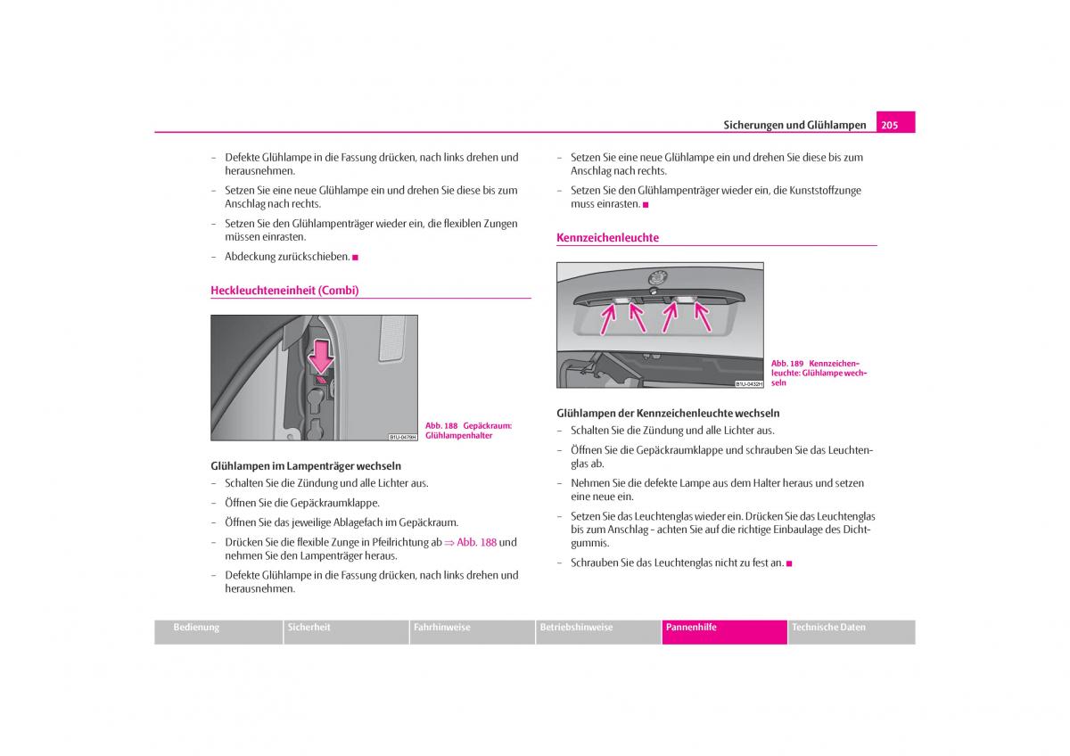 Skoda Octavia I 1 Handbuch / page 206