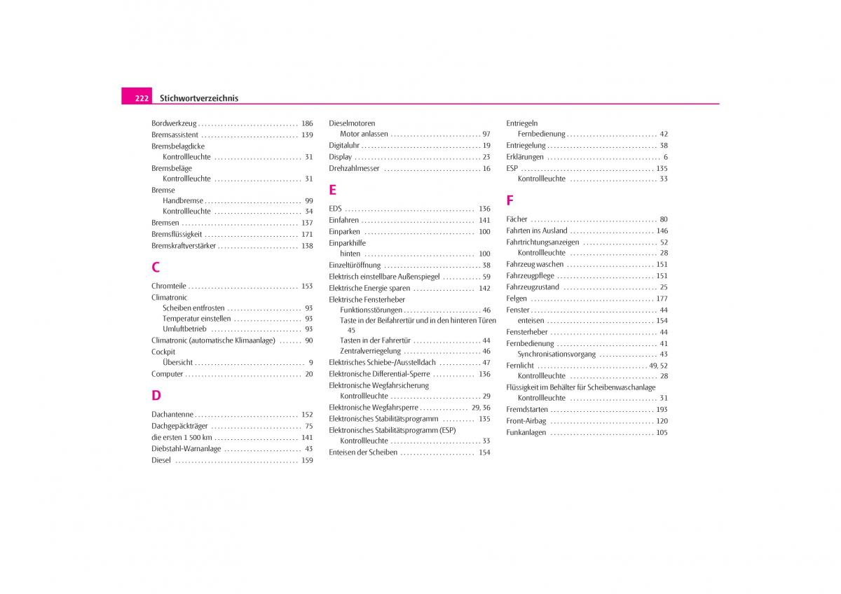 Skoda Octavia I 1 Handbuch / page 223