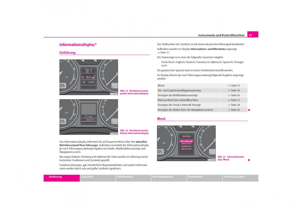 Skoda Octavia I 1 Handbuch / page 24