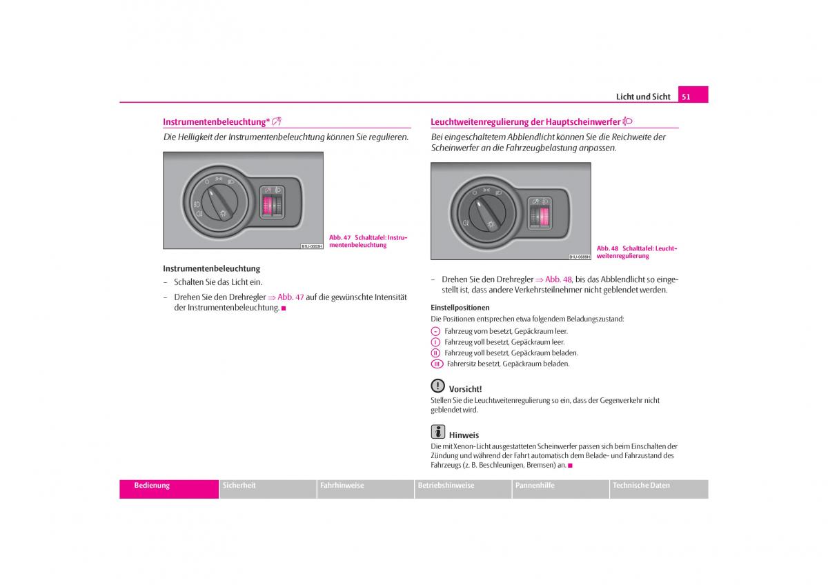 Skoda Octavia I 1 Handbuch / page 52