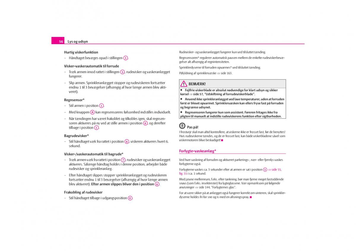 Skoda Octavia I 1 Bilens instruktionsbog / page 57