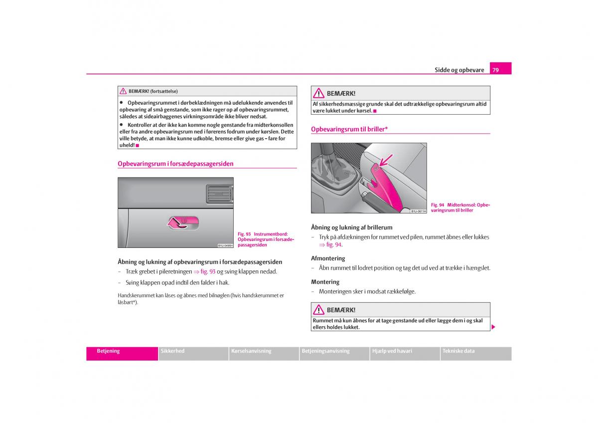 Skoda Octavia I 1 Bilens instruktionsbog / page 80