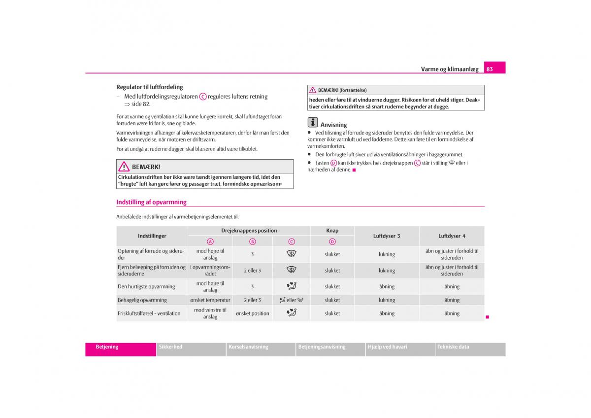 Skoda Octavia I 1 Bilens instruktionsbog / page 84