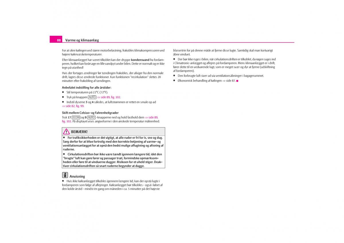 Skoda Octavia I 1 Bilens instruktionsbog / page 89